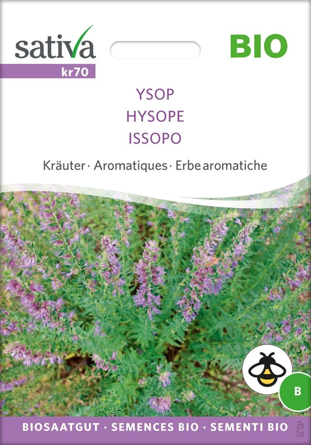 Sativa Organic Hyssop - 1 Pkg