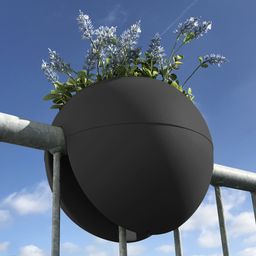 rephorm 'Bloomball' Balcony Railing Planter - graphite (anthracite)