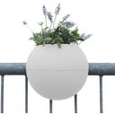 rephorm 'Bloomball' Balcony Railing Planter - white