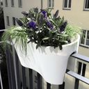 rephorm 'Steckling Duo' Balcony Railing Planter - white