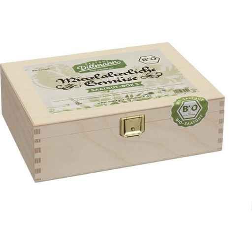 Srednjeveška zelenjava - škatla s semeni S bio - Lesena škatla