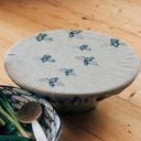 Helen Round Linen Bowl Cover - Bee Design, Large
