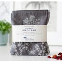 Helen Round Linen Snack Bag - Garden Design - Grey