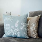 Helen Round Linen Cushion Cover - Garden Design