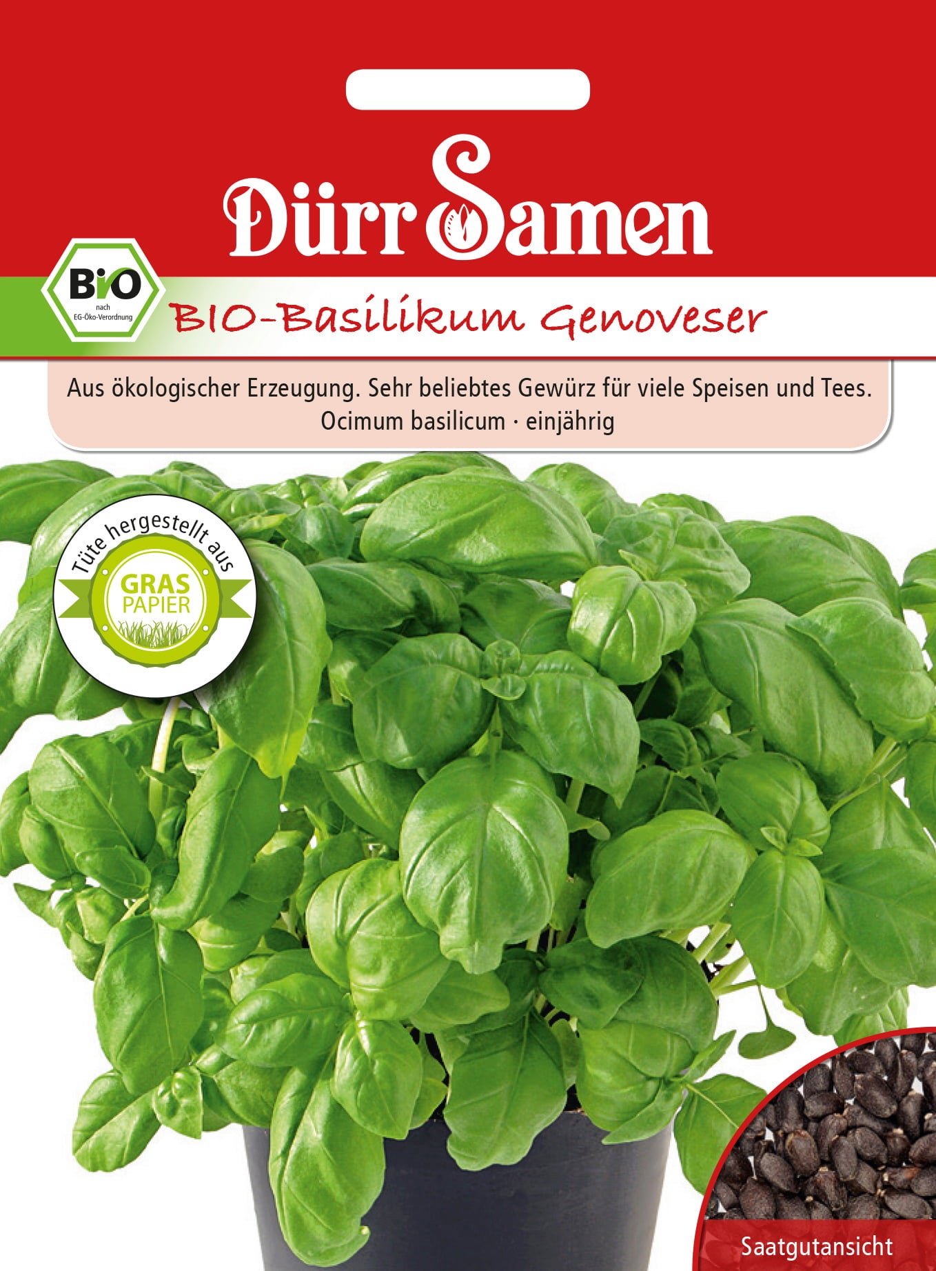 Dürr Samen Organic basil - 1 Pkg