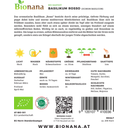 Bionana Biologische Basilicum “Rosso” - 1 Verpakking