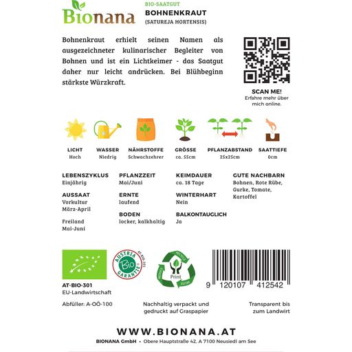 Bionana Bio Bohnenkraut - 1 Pkg