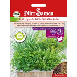 Organic Salad Herbs for Raised Beds and Balconies Seed Mat - 1 Pkg