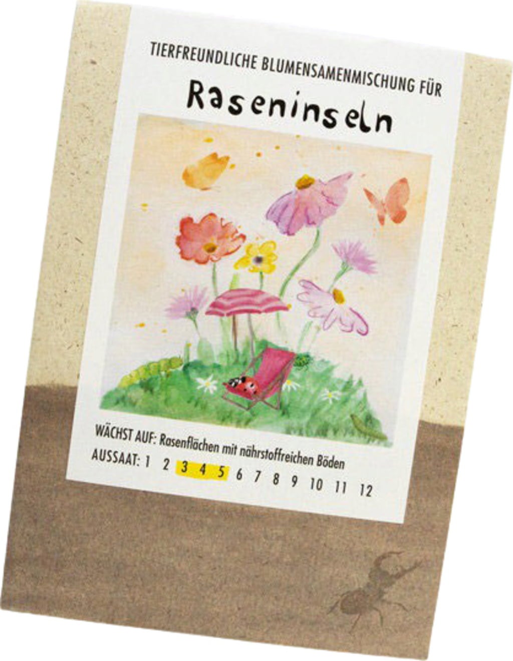 Tierfreundliche Blumensamenmischung für Raseninseln