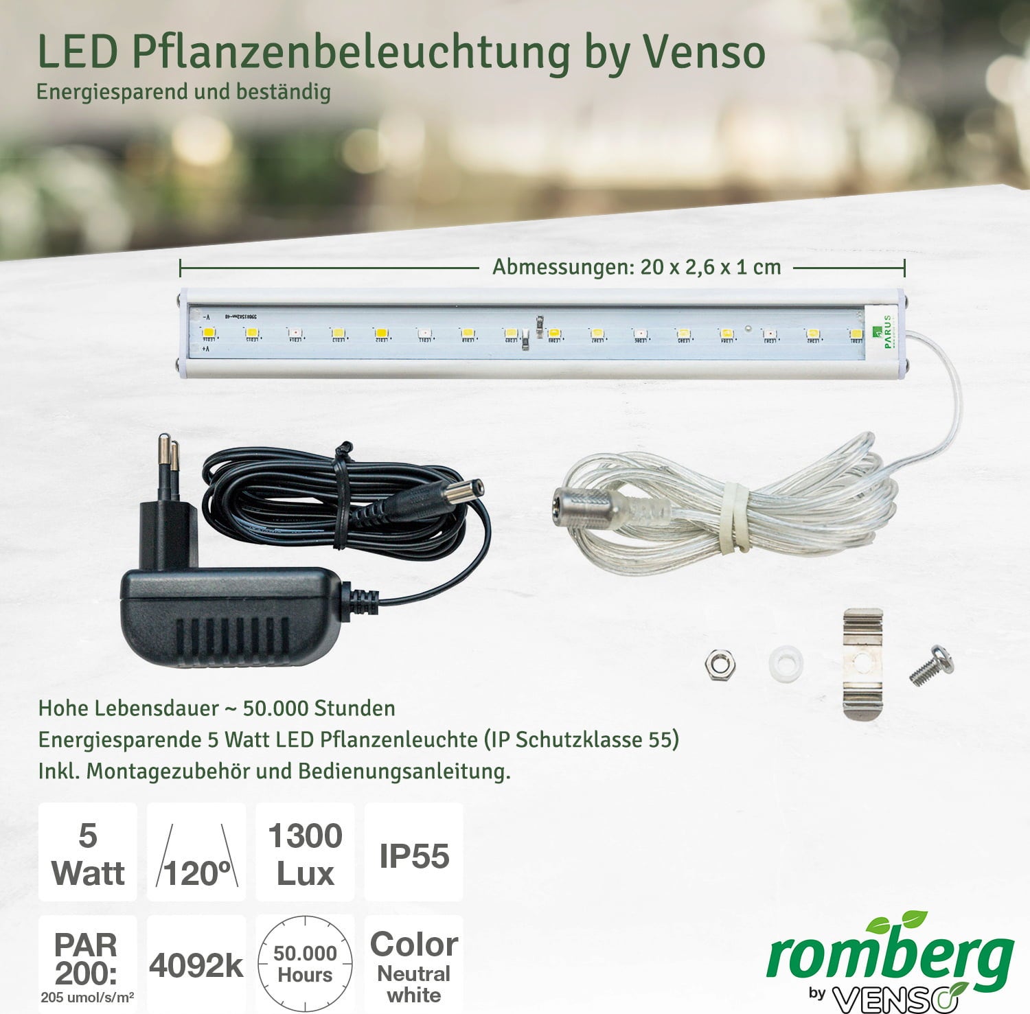 Mini-Serre & Jardinière BoQube L PLUS LED | Anthracite-Vert clair - 1 pcs