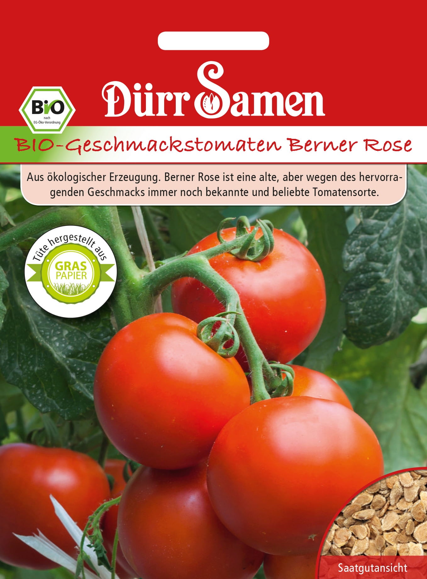 Dürr Samen Berner Rose Organic Tomatoes - 1 Pkg