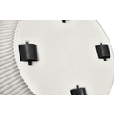 elho vibes fold round wheels, 35 cm - bianco seta