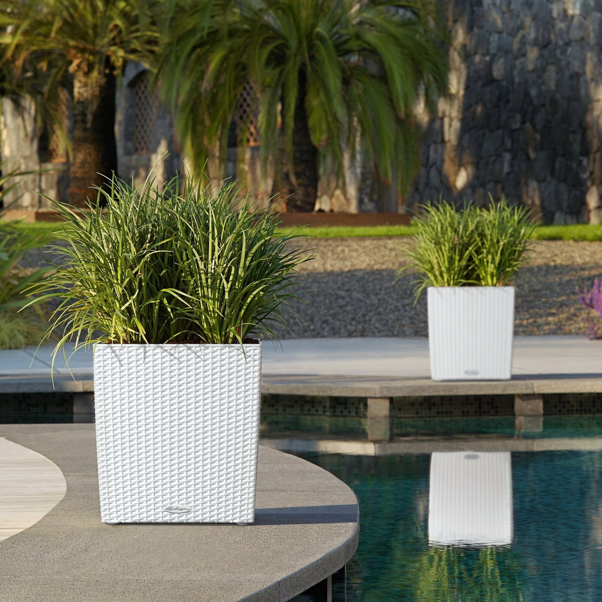 Lechuza CUBE Cottage 40 Planter Complete Set - White
