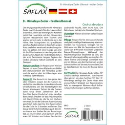 Saflax Bonsaï - Cèdre de l'Himalaya - 1 sachet