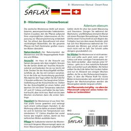 Saflax Bonsai - Woestijnroos - 1 Verpakking