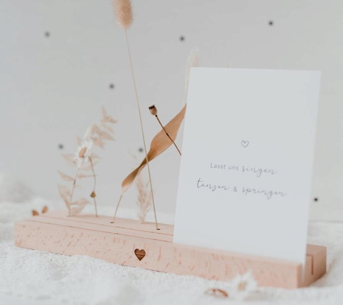 Grand Support pour Cartes et Fleurs Séchées - Nature