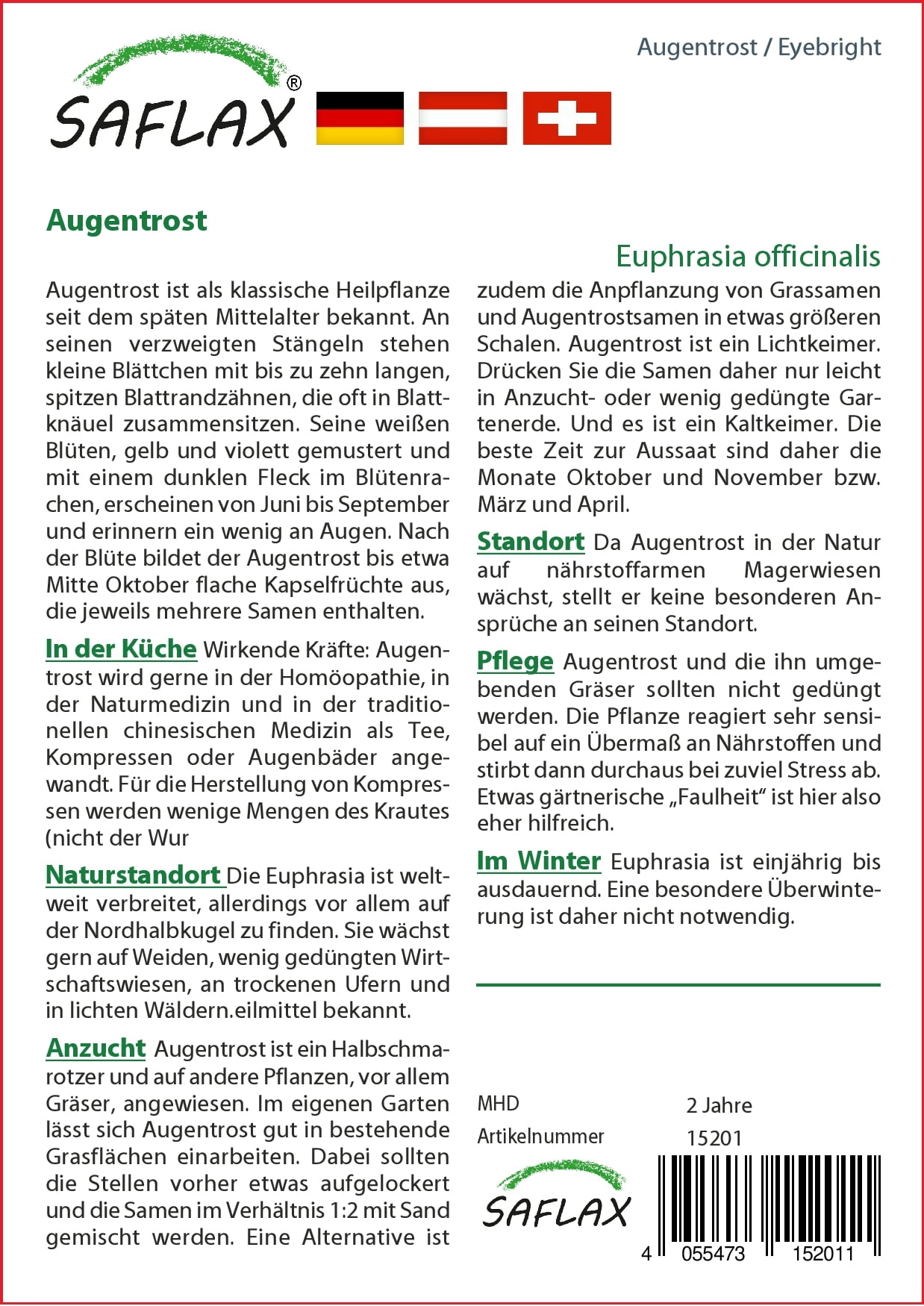 Saflax Augentrost - 1 Pkg