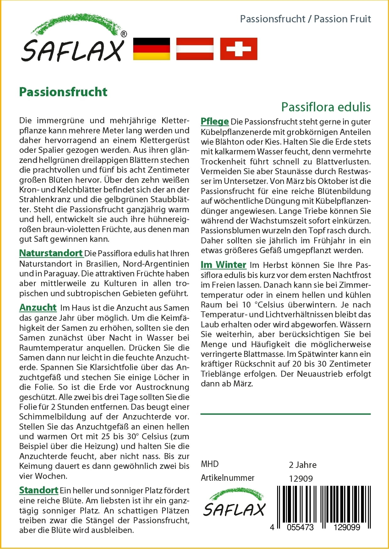 Saflax Passion Fruit - 1 Pkg