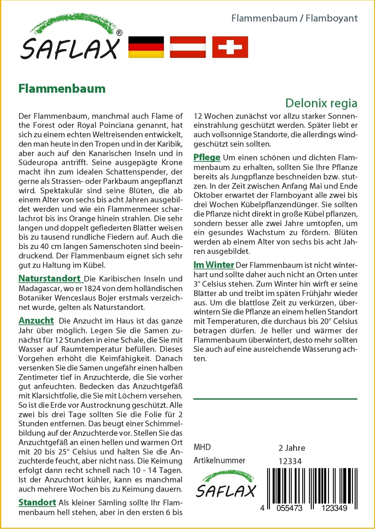 Saflax Flammenbaum - 1 Pkg
