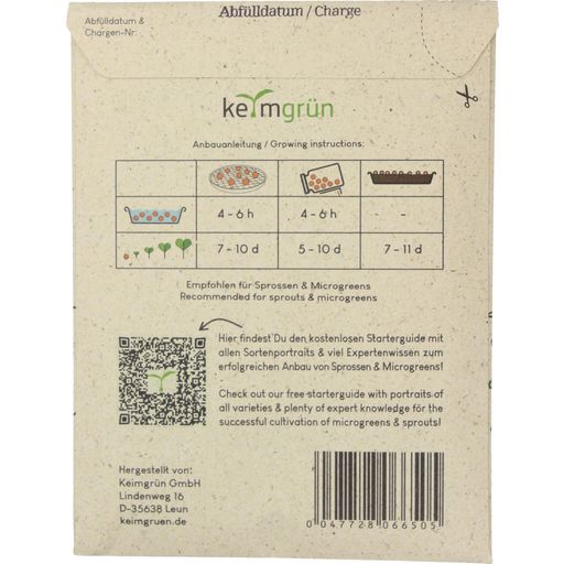 Keimgrün Bio kalčki semena redkve - 50 g