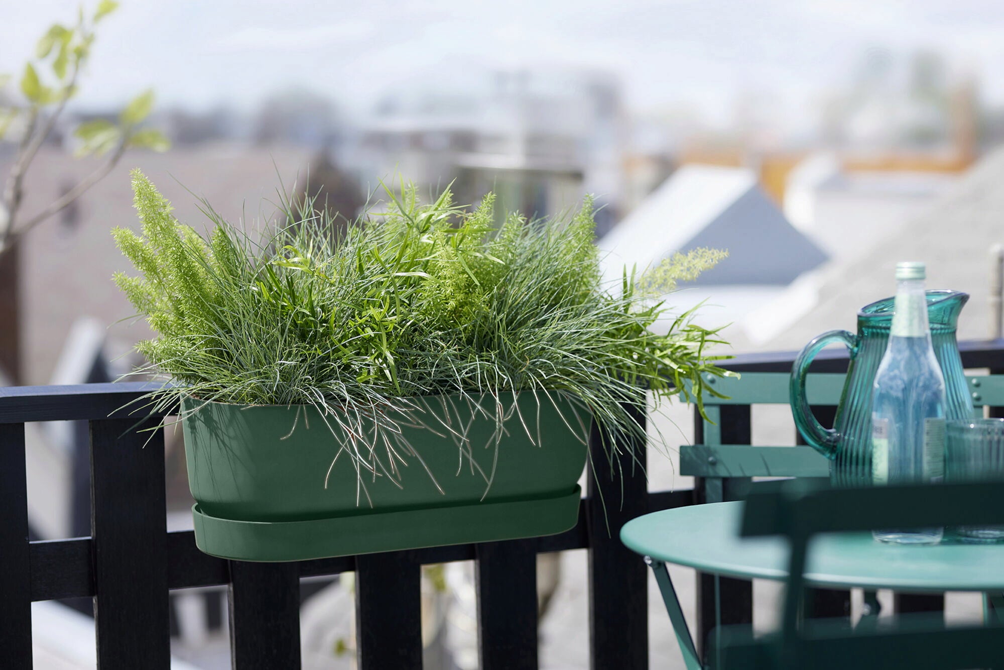elho greenville easy balcony 52cm - Leaf green