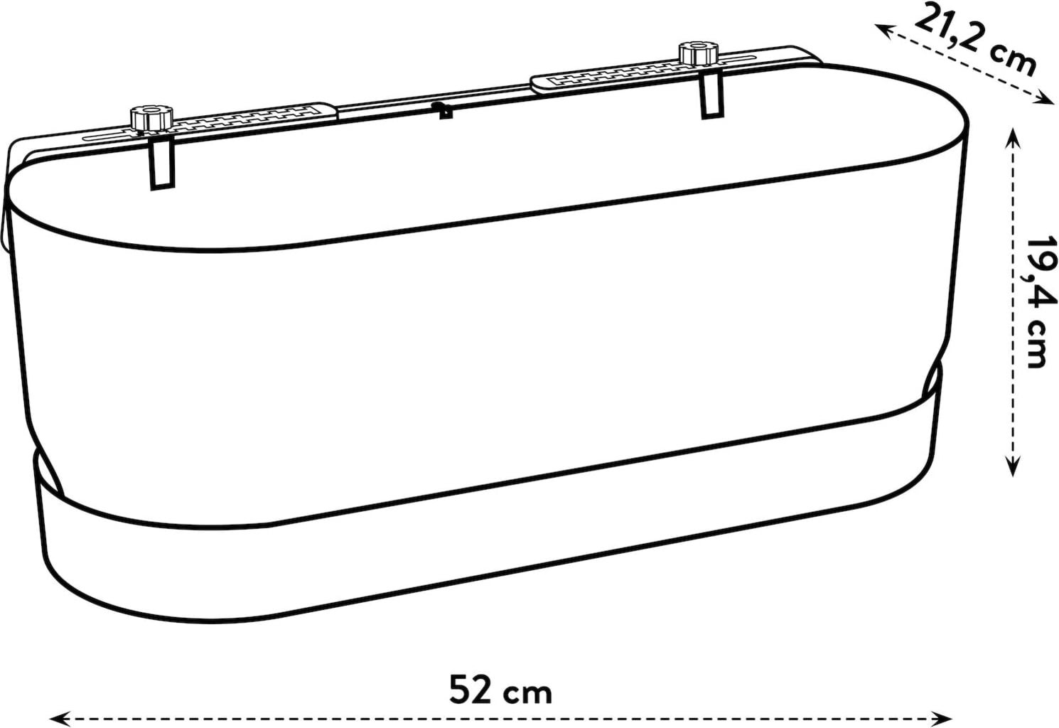 elho greenville easy balcony 52cm