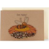 Die Stadtgärtner Floral Greeting Card "Bee happy"