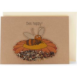 Die Stadtgärtner Floral Greeting Card "Bee happy"