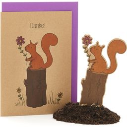 Die Stadtgärtner Squirrel Greeting Card "Danke!"
