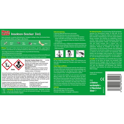NexaLotte Insektenschutz 3 in 1 - 1 Stecker + 35 ml