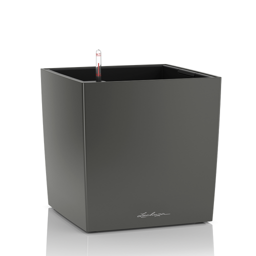 Lechuza Jardinière CUBE Premium 40 - anthracite métallisé
