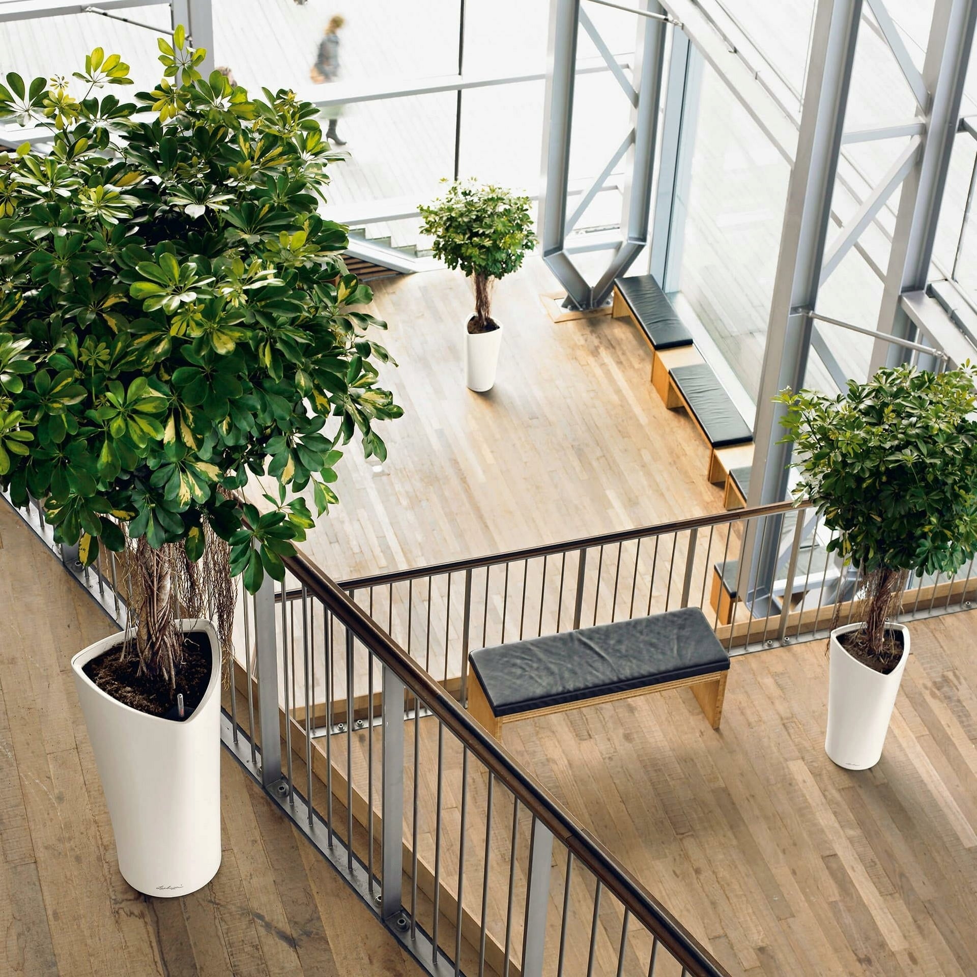 Lechuza DELTA Premium 40 Planter - High gloss white