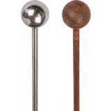 Conjunto de 3 Estacas Decorativas com Esfera