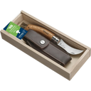 Összecsukható-gombász kés Plumier N°08 - Tölgyfából, tokkal - 1 szett