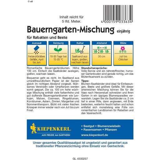 Kiepenkerl Bauerngarten-Mischung Saatband - 1 Pkg