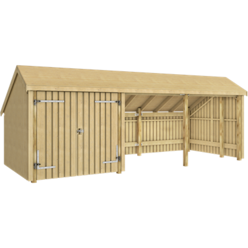 Multi Garden Shed With 3 Modules And Double Door - 1 Set