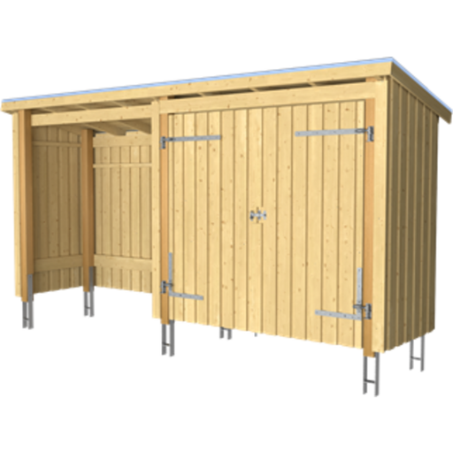 Nordic Multi Garden Shed 2 Modules With Double Door And Accessories 4.7m² - 1 Set