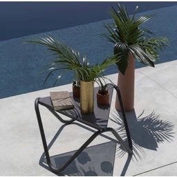 Lafuma VOGUE Bijzettafel met Geperforeerd Blad - Noir