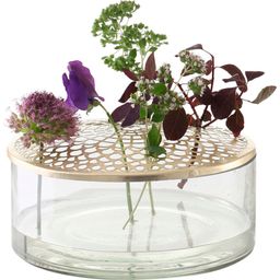 Villa Collection Zestaw wazonów ELVA ze szkła i mosiądzu - 1 Zestaw