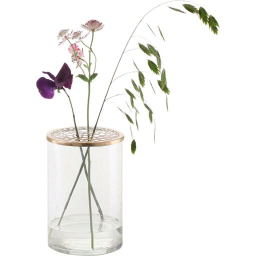 Villa Collection Vasen-Set ELVA aus Glas & Messing - 1 Set