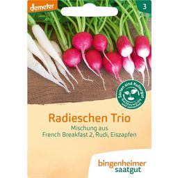Bingenheimer Saatgut Mešanica redkev "Radieschen Trio"