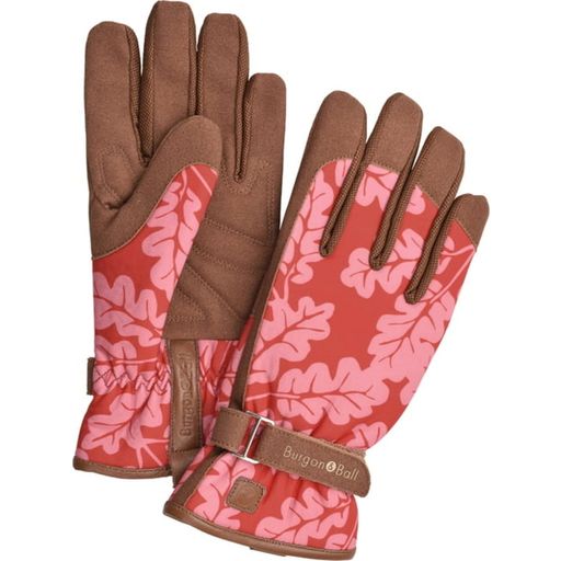 Burgon & Ball Gardening Gloves - Oak Leaf, Poppy - S/M