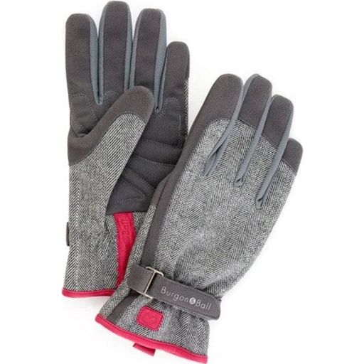 Burgon & Ball Grey Tweed Gardening Gloves - M/L