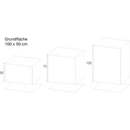 Handwerkerei Pflanztrog Rectangulum 100x50 cm