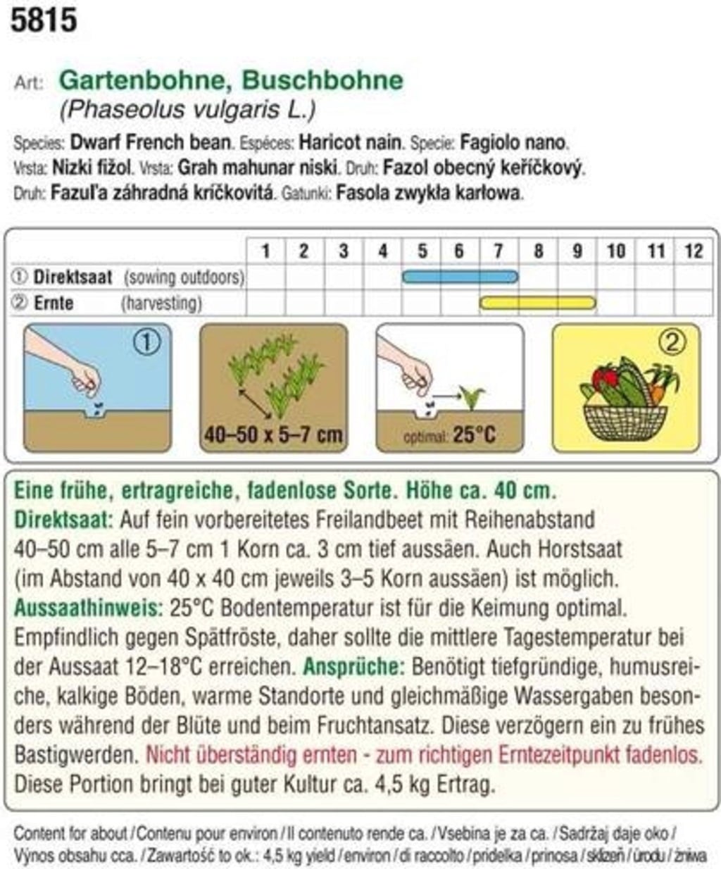 AUSTROSAAT Bio grmičast fižol 