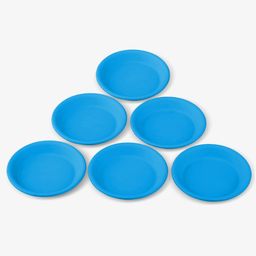 FAIR ZONE Natural Rubber Pot Coasters, 6 Pack - Petrol