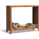 Holzaufbewahrung aus Cortenstahl, 120 x 40 x 100 cm
