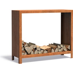 FORNO Holzaufbewahrung aus Cortenstahl - 120 x 40 x 100 cm