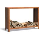 FORNO Holzaufbewahrung aus Cortenstahl - 150 x 40 x 100 cm
