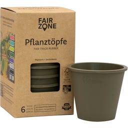 FAIR ZONE Natural Rubber Planter - 6 Pack - Olive